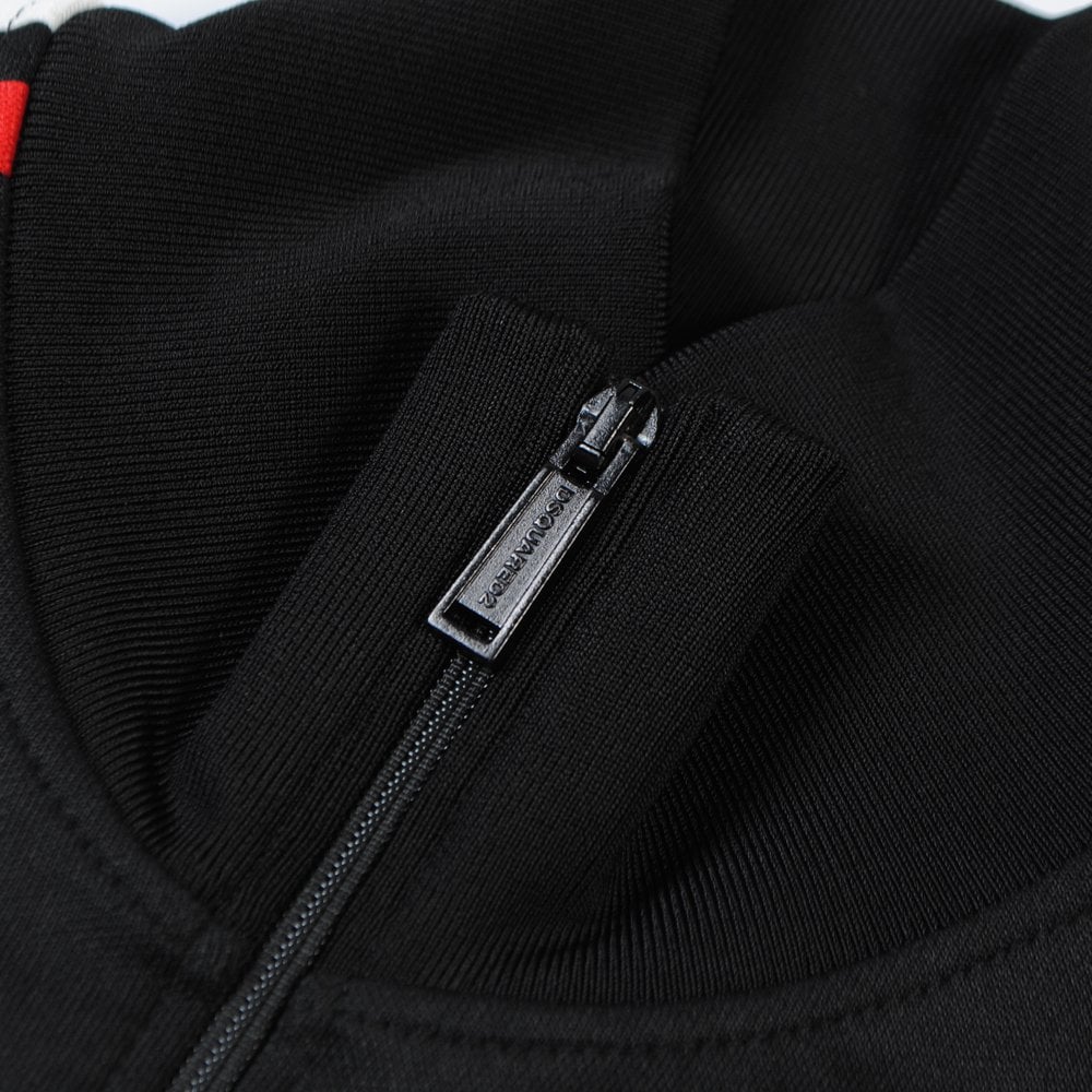 Dsquared2 Men&#39;s Arm Stripe Zip Top Black