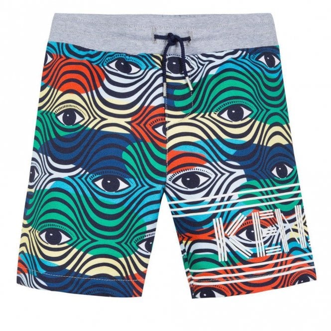 Kenzo Boys Eye Logo Shorts Multicoloured