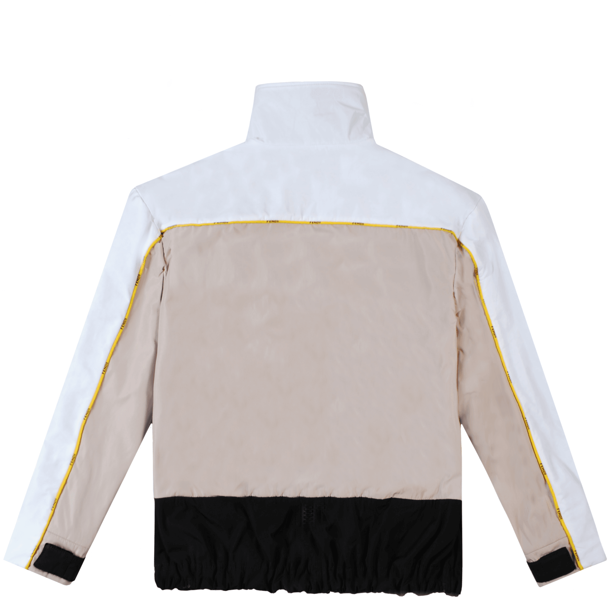 Fendi Boys Nylon K-way Jacket White &amp; Beige