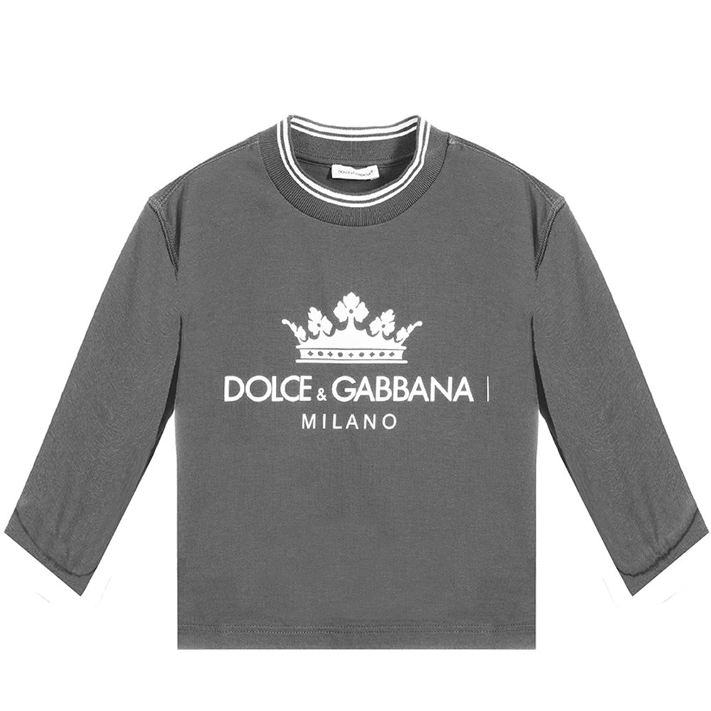 Dolce &amp; Gabbana Boys Crown T-shirt Grey