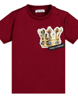 Dolce & Gabbana Boys Cotton Crown T-shirt Red