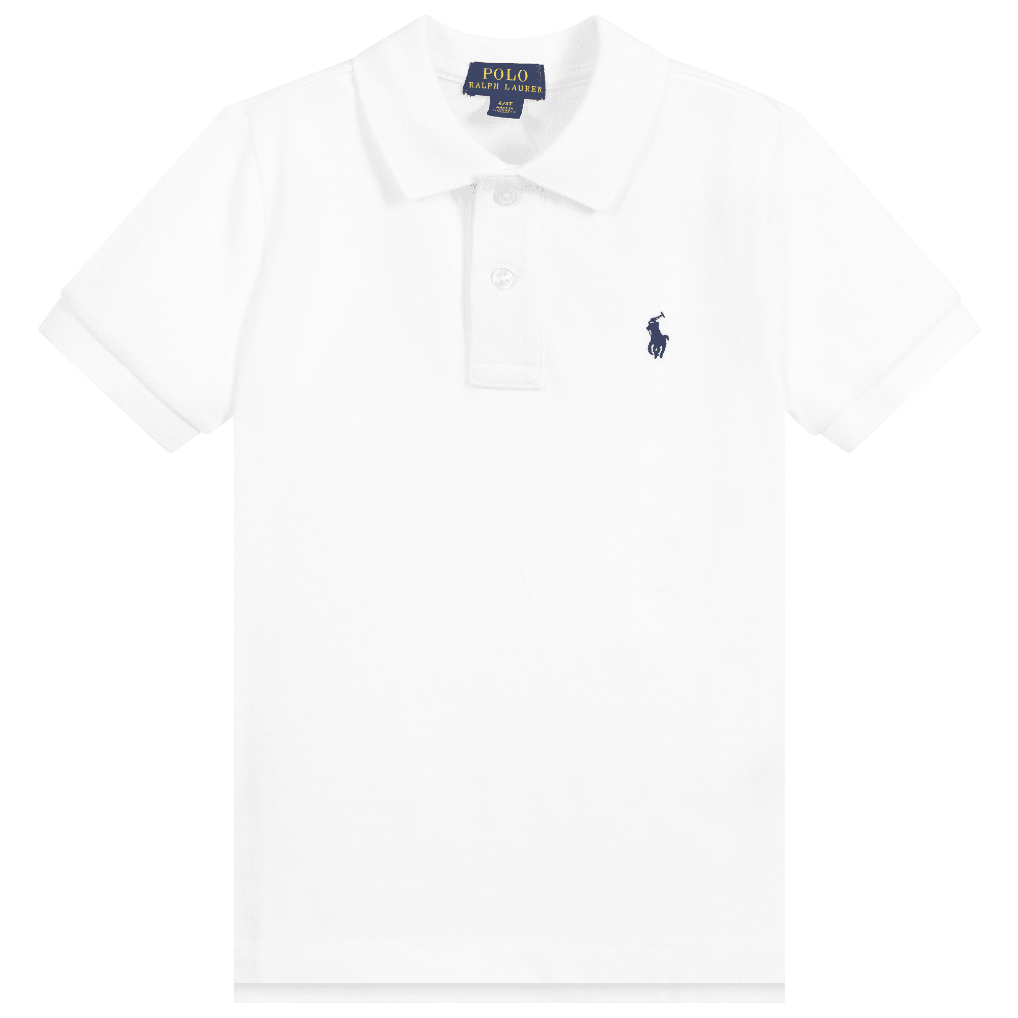 Ralph Lauren Boy&#39;s Logo Polo Shirt White