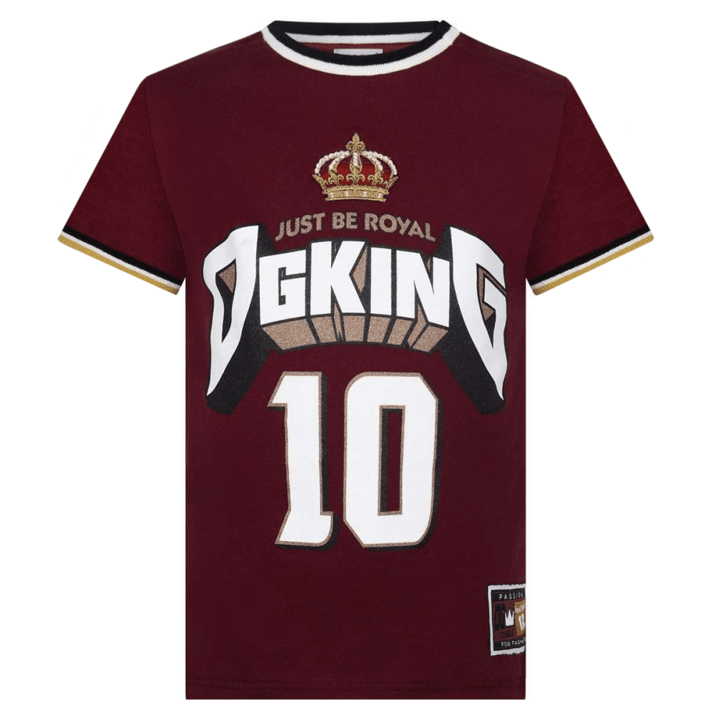 Dolce &amp; Gabbana Boys &quot;Just Be Royal&quot; T-shirt Burgundy