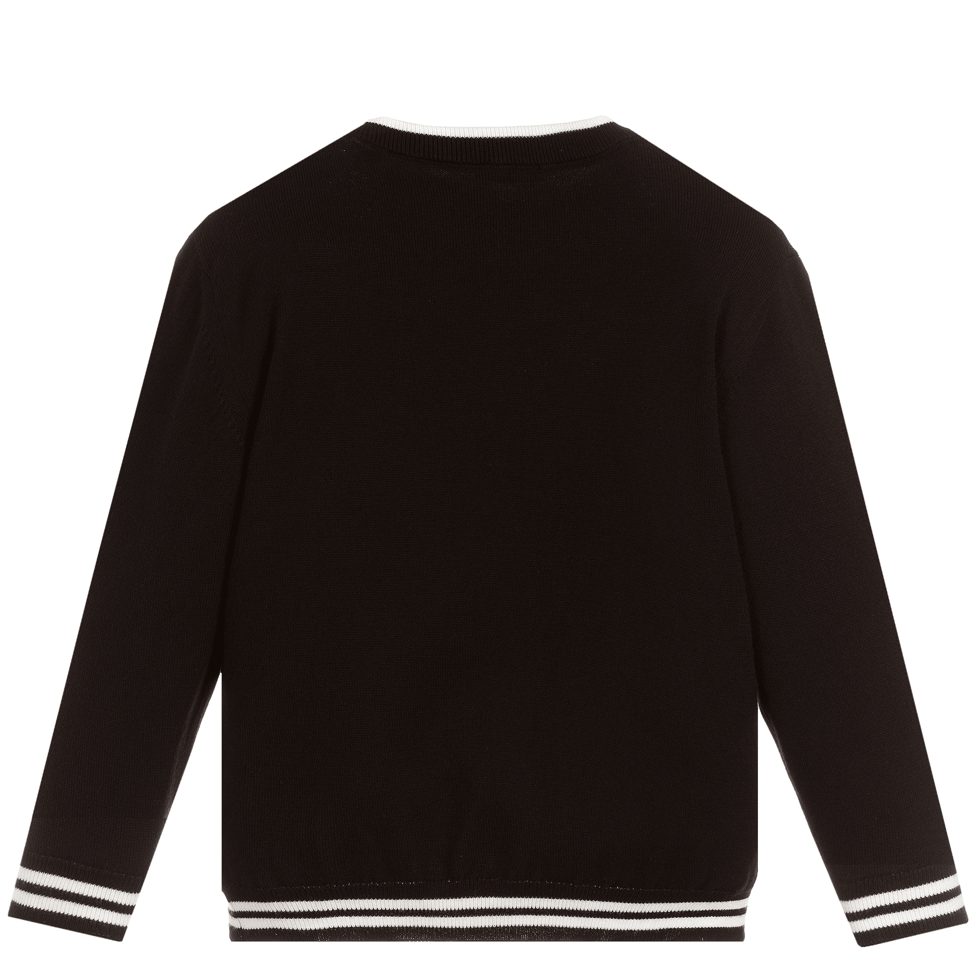 Dolce &amp; Gabbana Boys Knitted Cotton Sweater Black