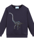 Lanvin Boys Dinosaur Sweatshirt Navy