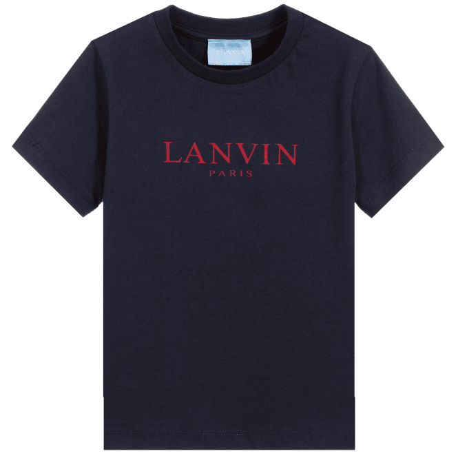 Lanvin Boys Logo T-Shirt Navy