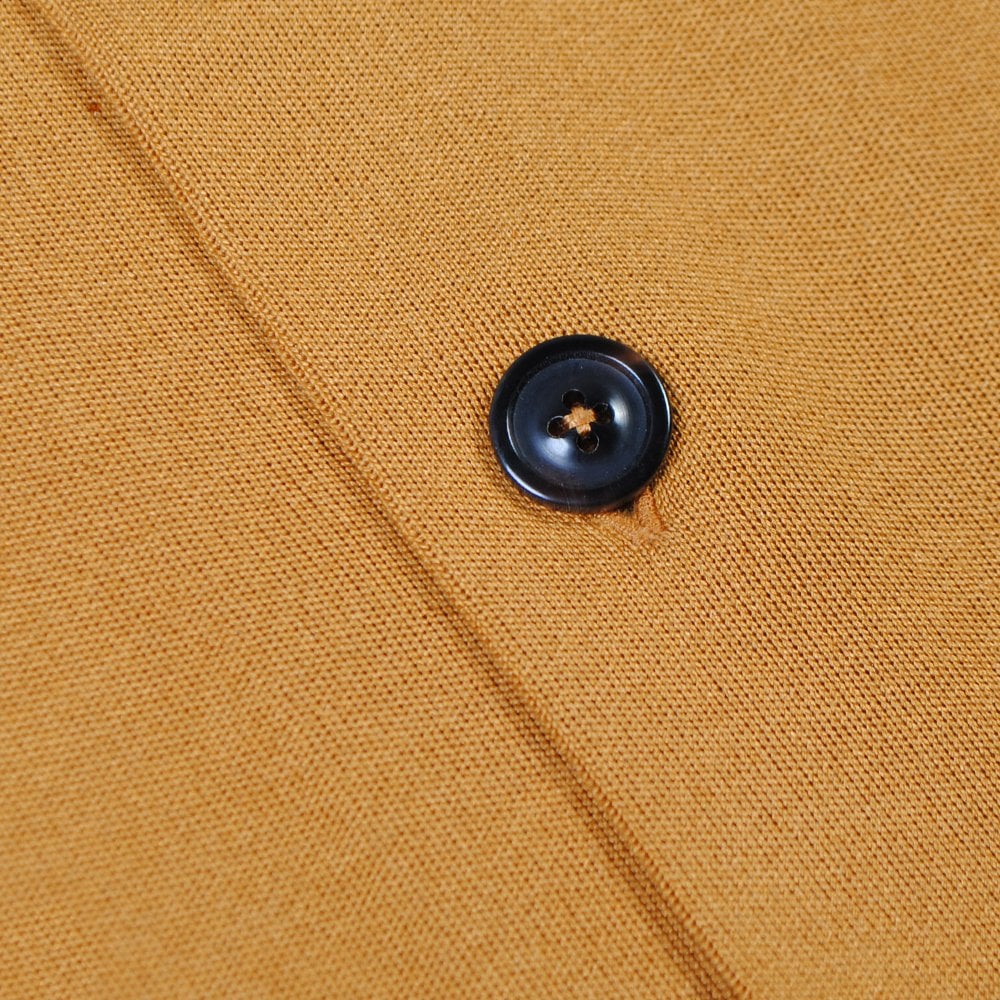Maison Margiela Men&#39;s Button Styled Polo Shirt Bronze