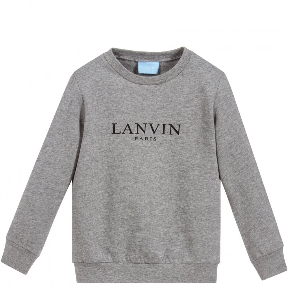 Lanvin Boys Logo Sweatshirt Grey