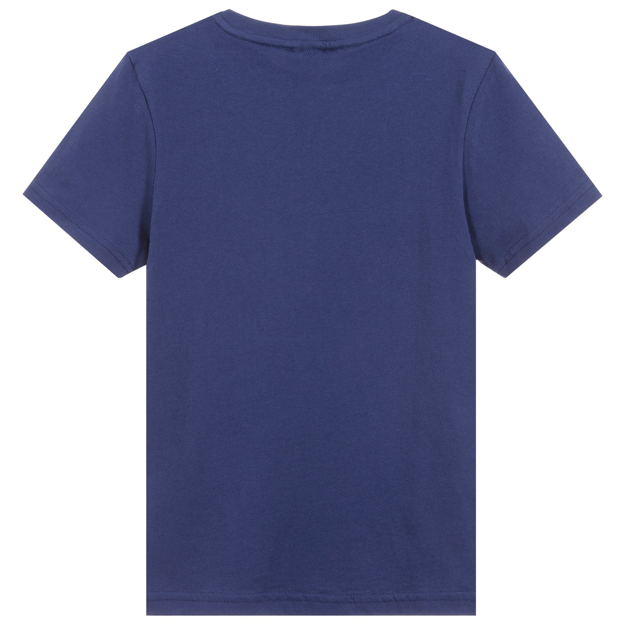 DKNY Boys Logo T-shirt Blue Cotton