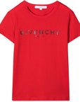 Givenchy Kids Unisex Logo T-Shirt Red