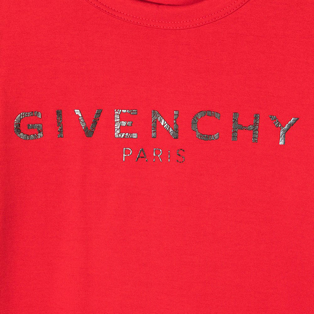 Givenchy Kids Unisex Logo T-Shirt Red