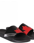 Dsquared2 Men's Maple Leaf Sliders Black