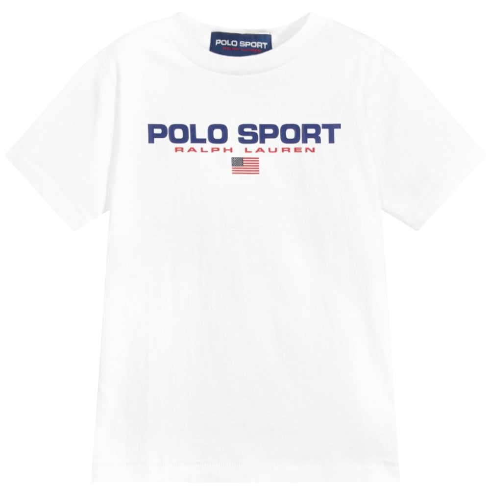 Ralph Lauren Boy&#39;s Polo Sport T-Shirt White