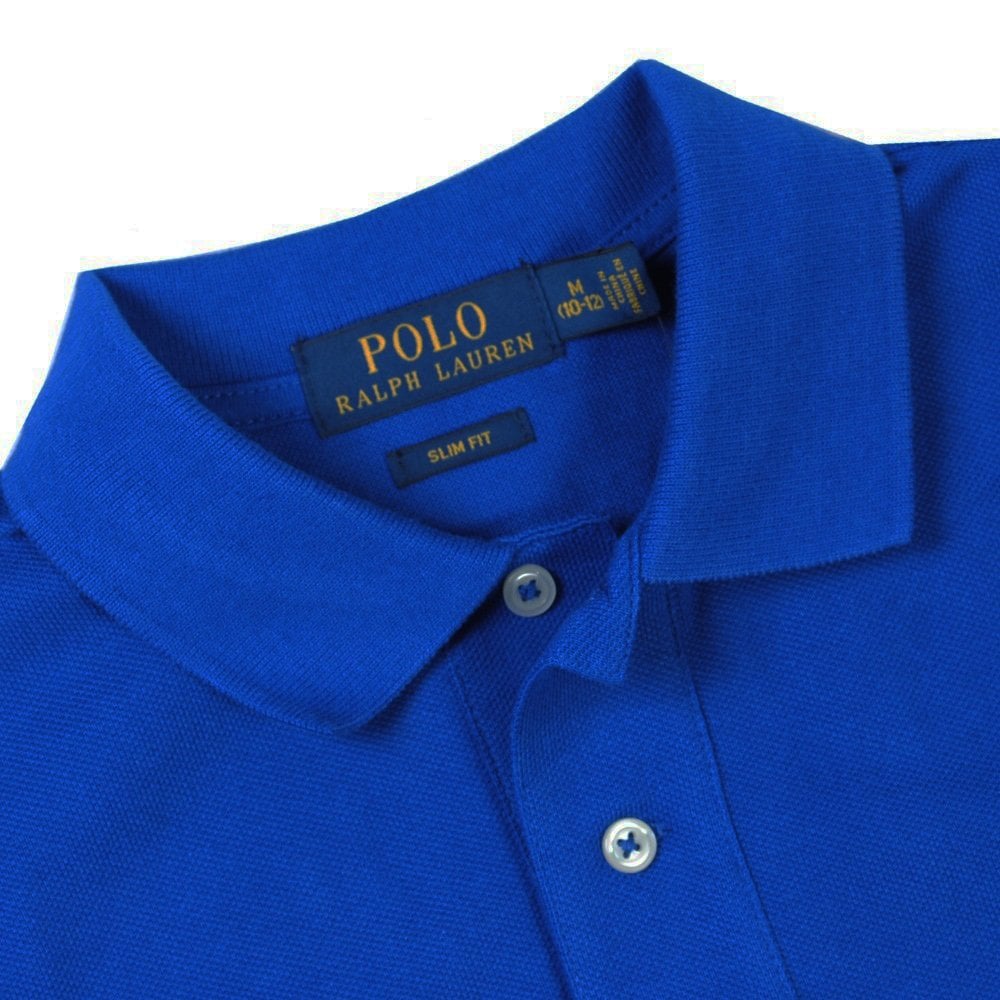 Ralph Lauren Boy&#39;s Long Sleve Logo Polo Blue