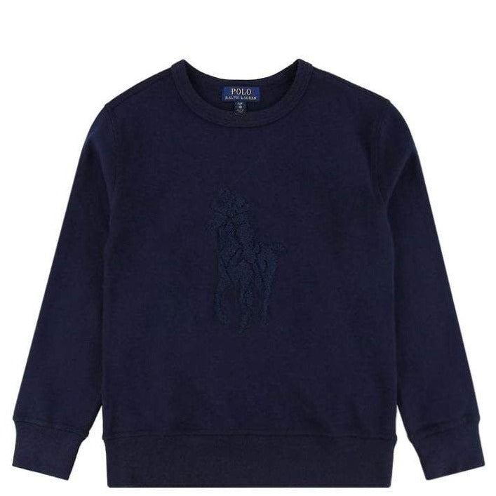 Ralph Lauren Boy&#39;s Pony Logo Sweatshirt Navy