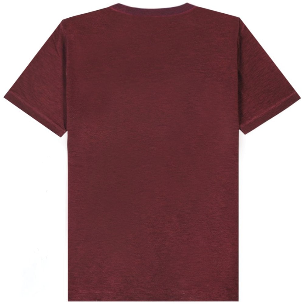 Dsquared2 Men&#39;s Caten Bros Logo T-Shirt Burgundy