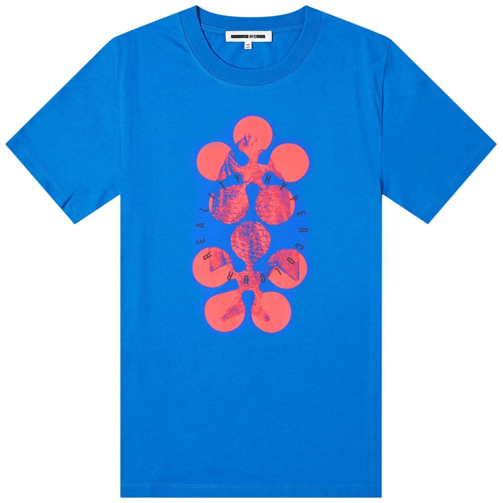McQ Alexander McQueen Men&#39;s Graphic Print T-Shirt Blue