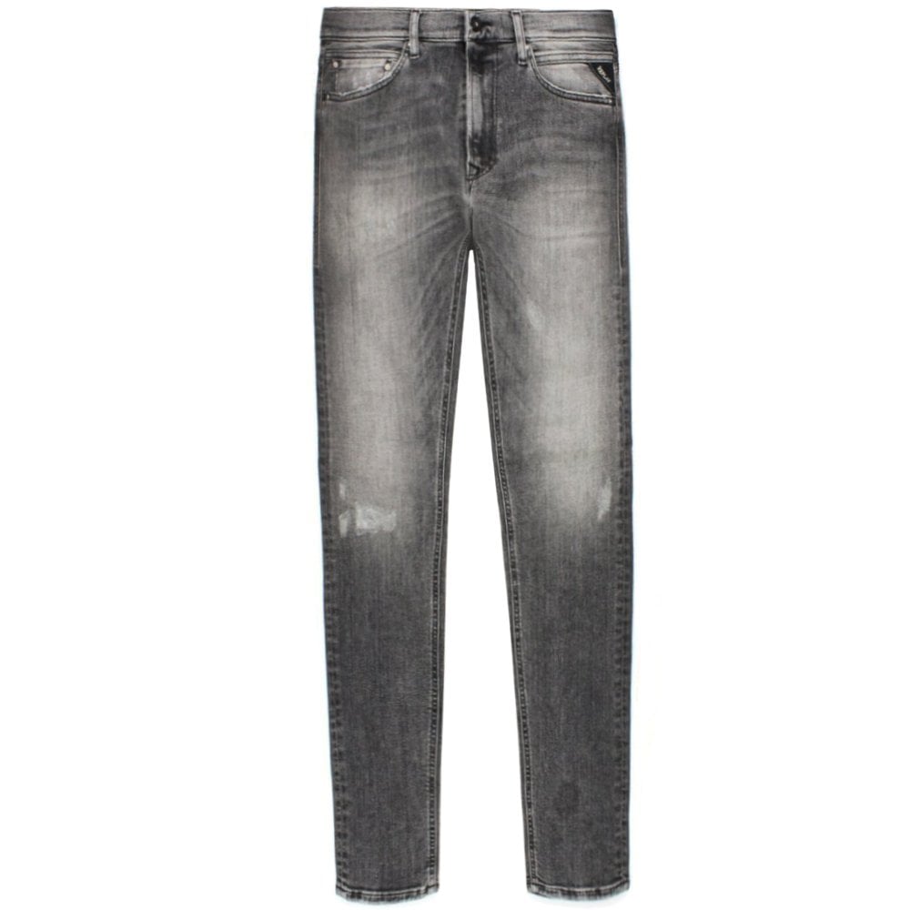 Replay Anbass Aged 10 Distressed Jeans Grey