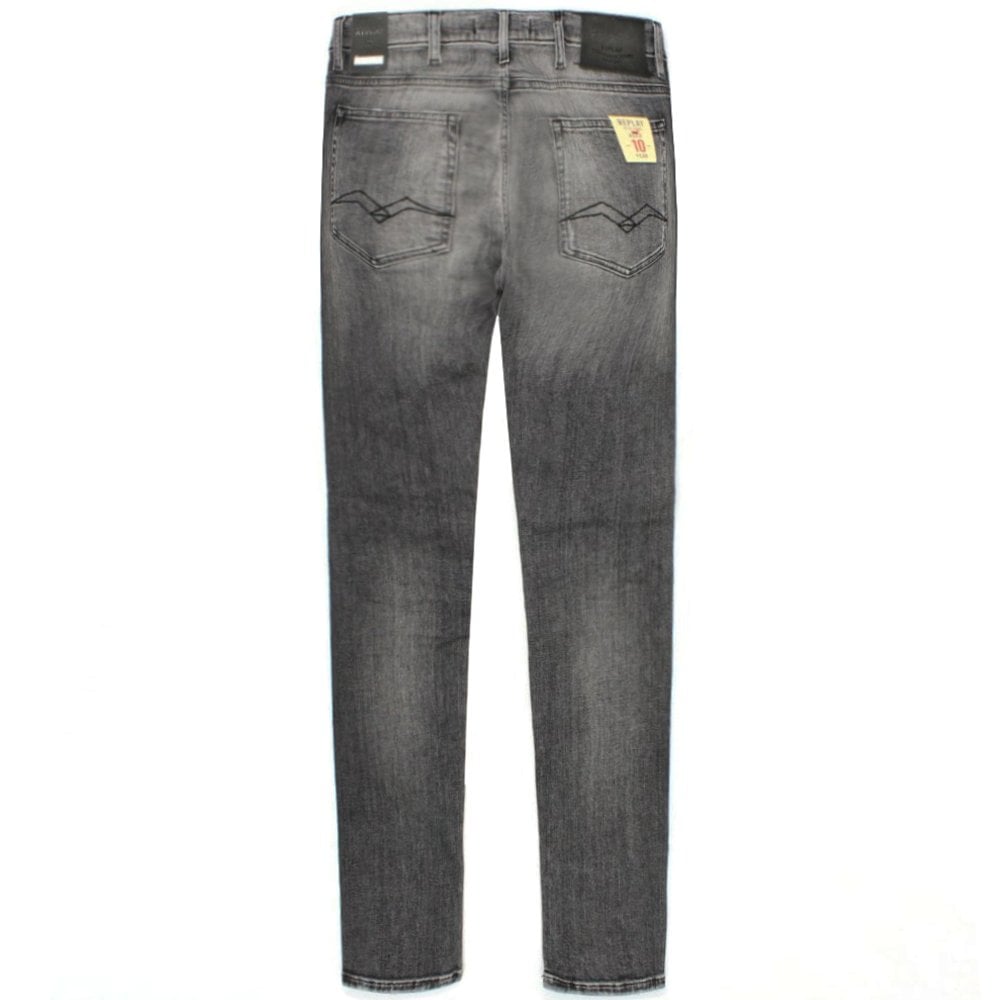 Replay Anbass Aged 10 Distressed Jeans Grey