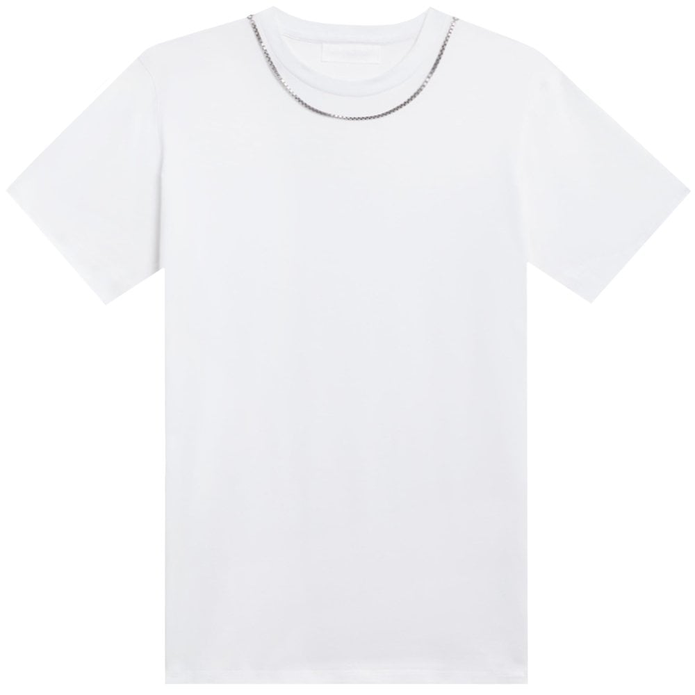 Neil Barrett Men&#39;s Neck Chain T-Shirt White