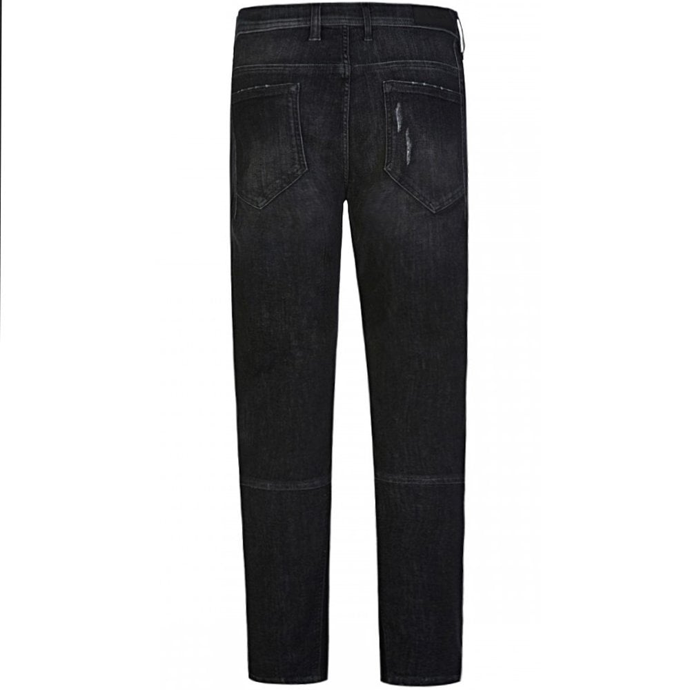 Neil Barrett Men&#39;s Regular Rise Black Jeans Black