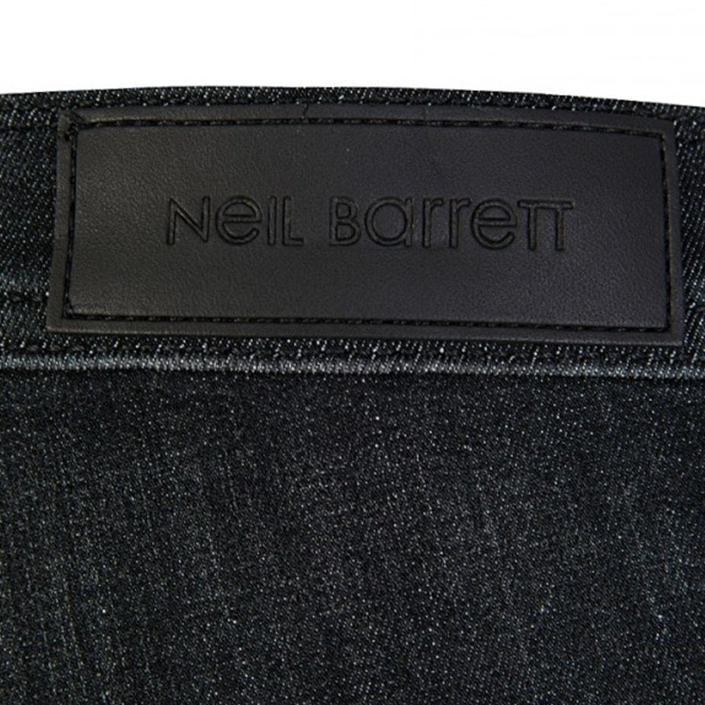 Neil Barrett Men&#39;s Regular Rise Black Jeans Black
