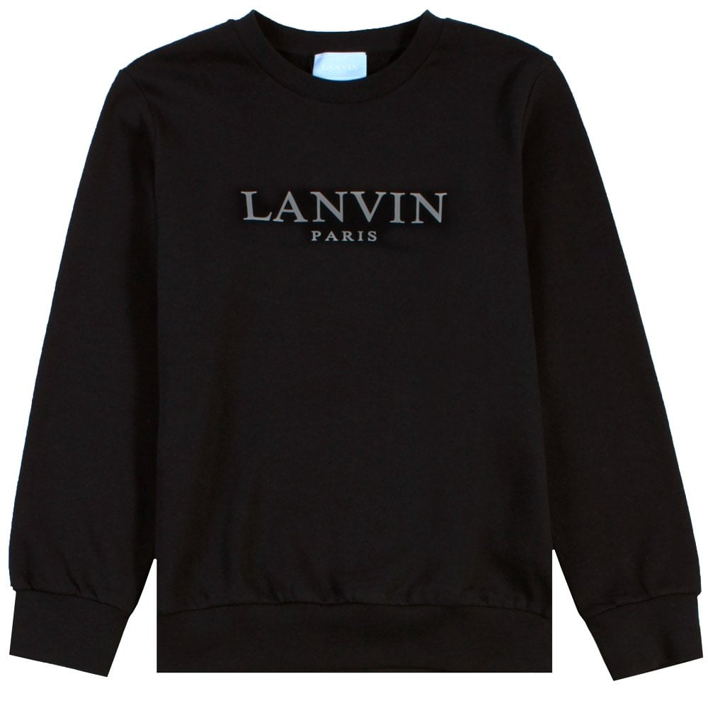 Lanvin Paris Boys Logo Sweatshirt Black