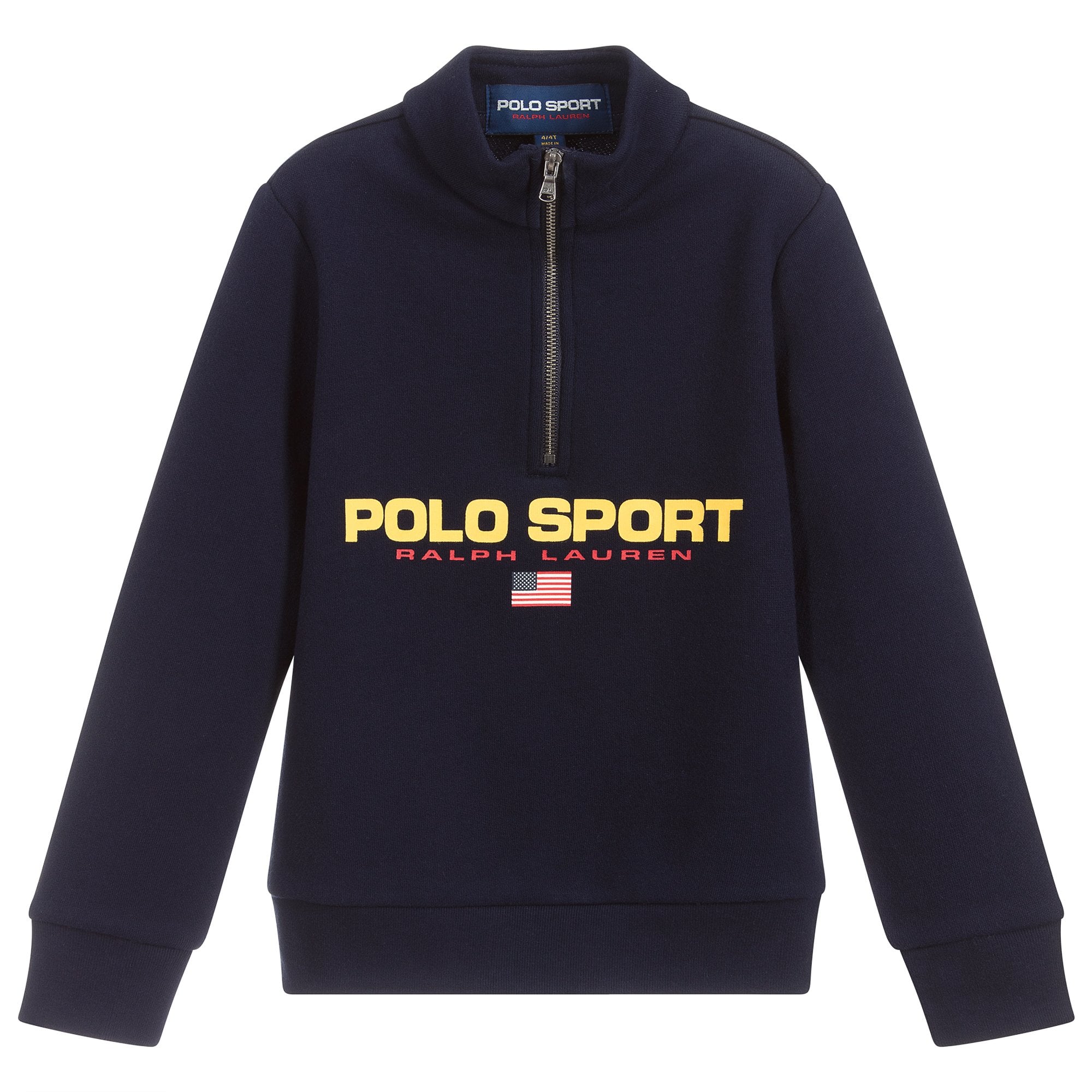 Ralph Lauren Boy&#39;s Polo Sport Zip-Up Top Navy