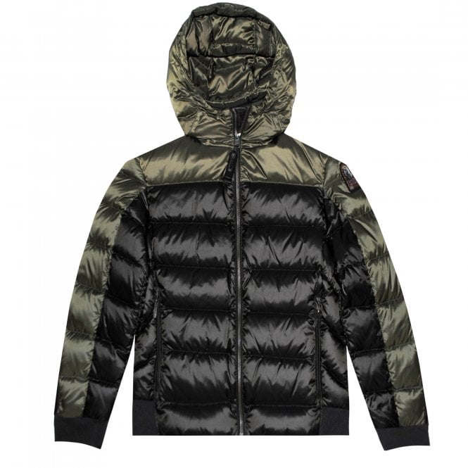 Parajumpers Boy&#39;s Pharrell Hooded Puffa Jacket Khaki