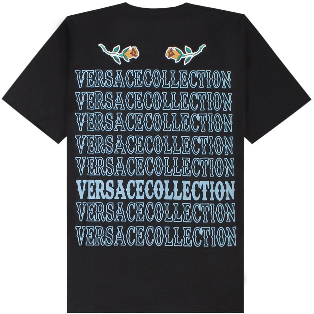 Versace Collection Men&#39;s Logo Print T-Shirt Black