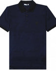 Versace Collection Men's Scattered Logo Print Polo Shirt Navy