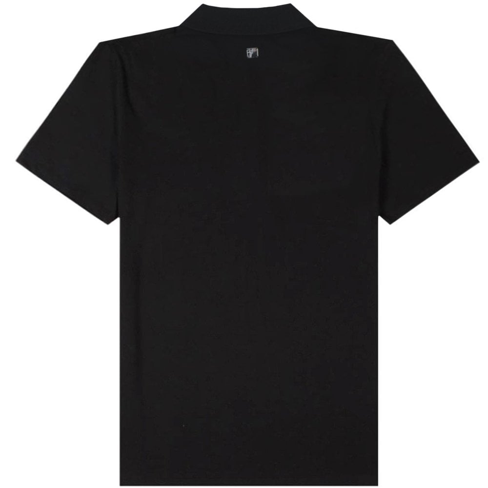 Versace Collection Men&#39;s Large Graphic Print Polo Shirt Black