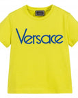 Young Versace Boys Logo Print T-Shirt Yellow