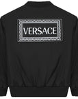 Young Versace Boys Reverse Logo Bomber Jacket Black