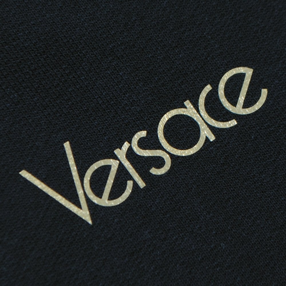 Young Versace Boys Reverse Logo Print Hoodie Black