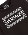 Young Versace Boy Logo Print Tracksuit Black