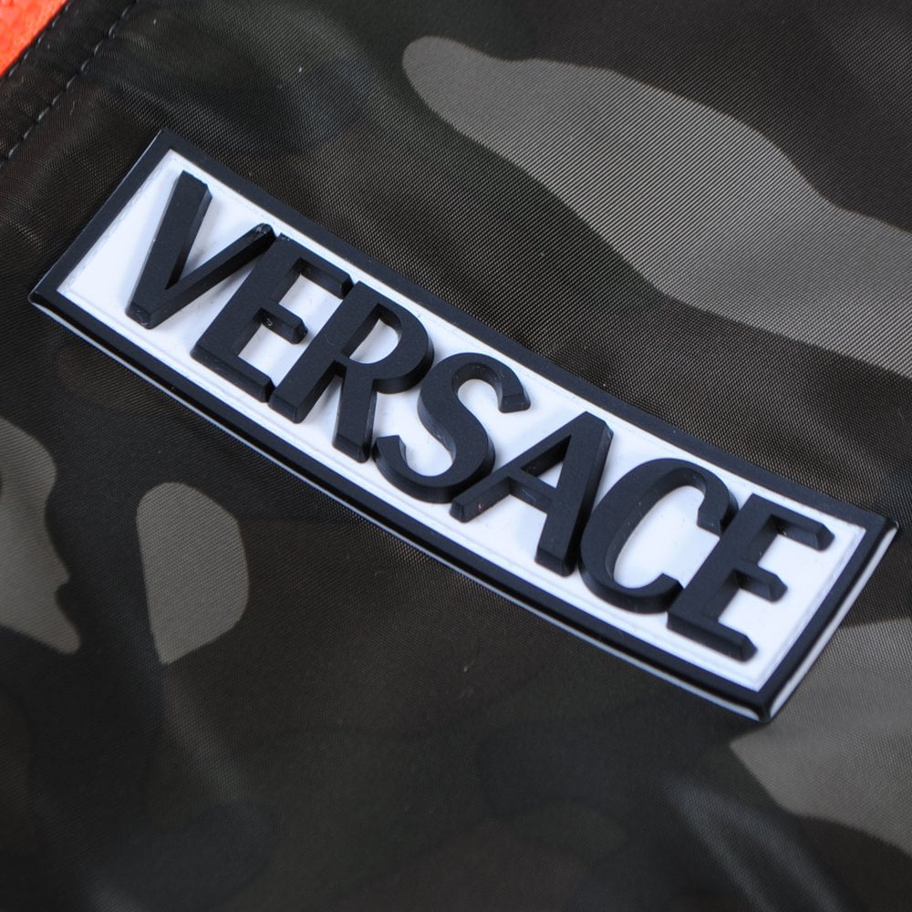 Young Versace Boys Camo Bomber Jacket Green