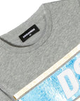 DSquared2 Boys Foil DSQ2 Print Long Sleeve T-Shirt Grey