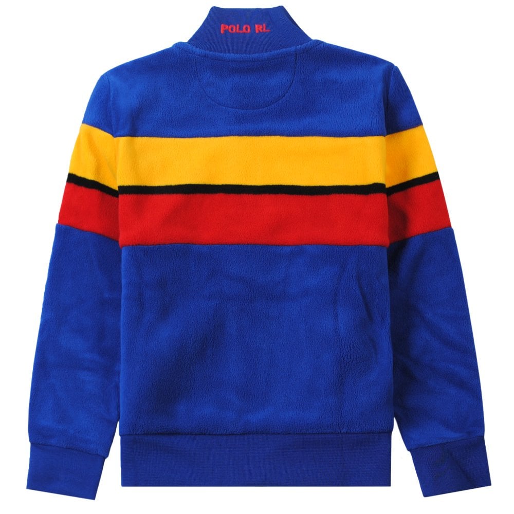 Ralph Lauren Boy&#39;s Fleece Zip-up Cardigan Blue