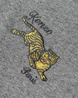 Kenzo Men's Jumping Tiger Half Zip Hoodie Grey