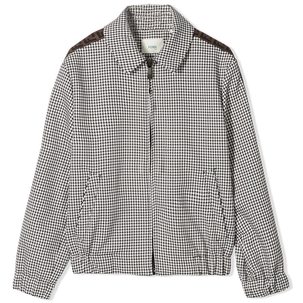 Fendi Boys Patterned Jacket White