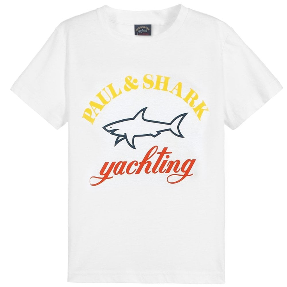 Paul &amp; Shark Boy&#39;s Yachting Logo Print T-Shirt White