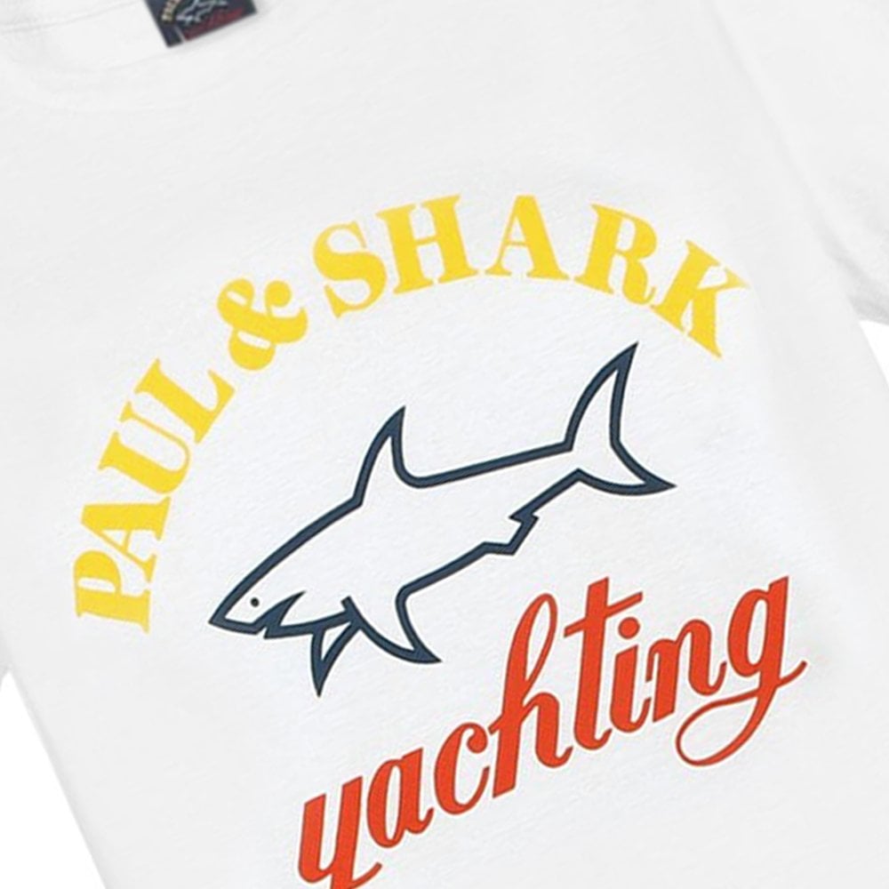 Paul &amp; Shark Boy&#39;s Yachting Logo Print T-Shirt White