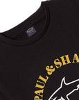 Paul & Shark Boy's Long Sleeved Yachting Logo Print T-Shirt Black