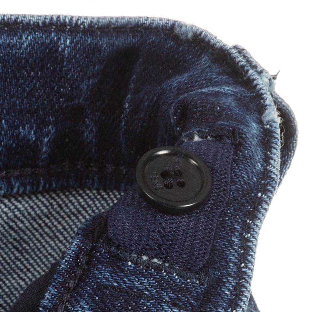 Fendi Boys Classic Logo Denim Jeans Blue