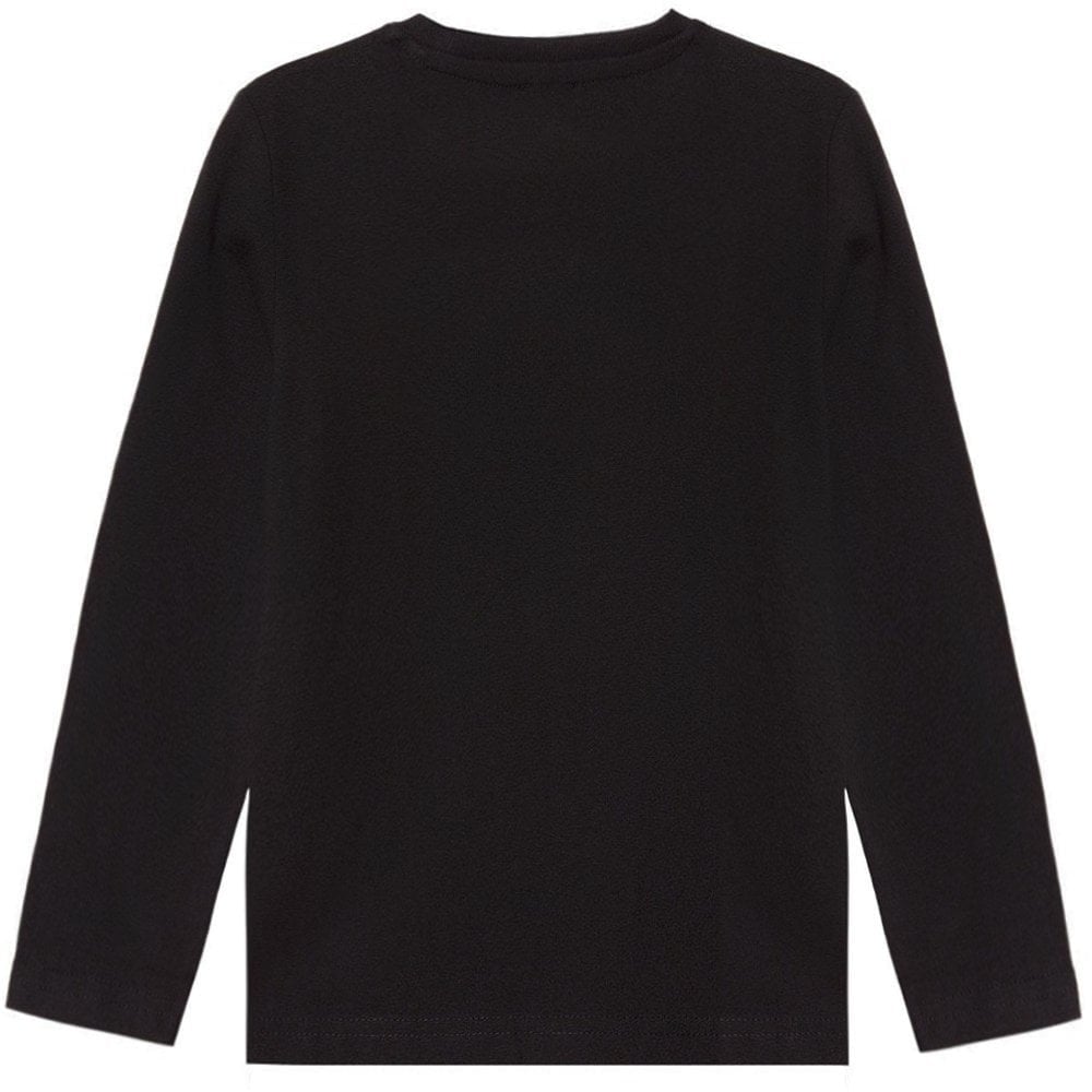 Dolce &amp; Gabbana Boys Long Sleeve Metal Logo T-Shirt Black