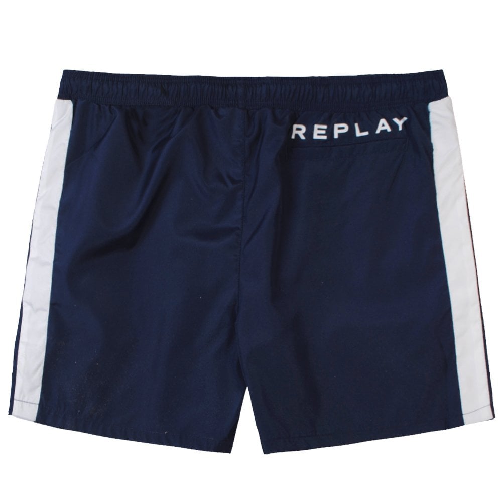 Replay Taped Swim Shorts Navy