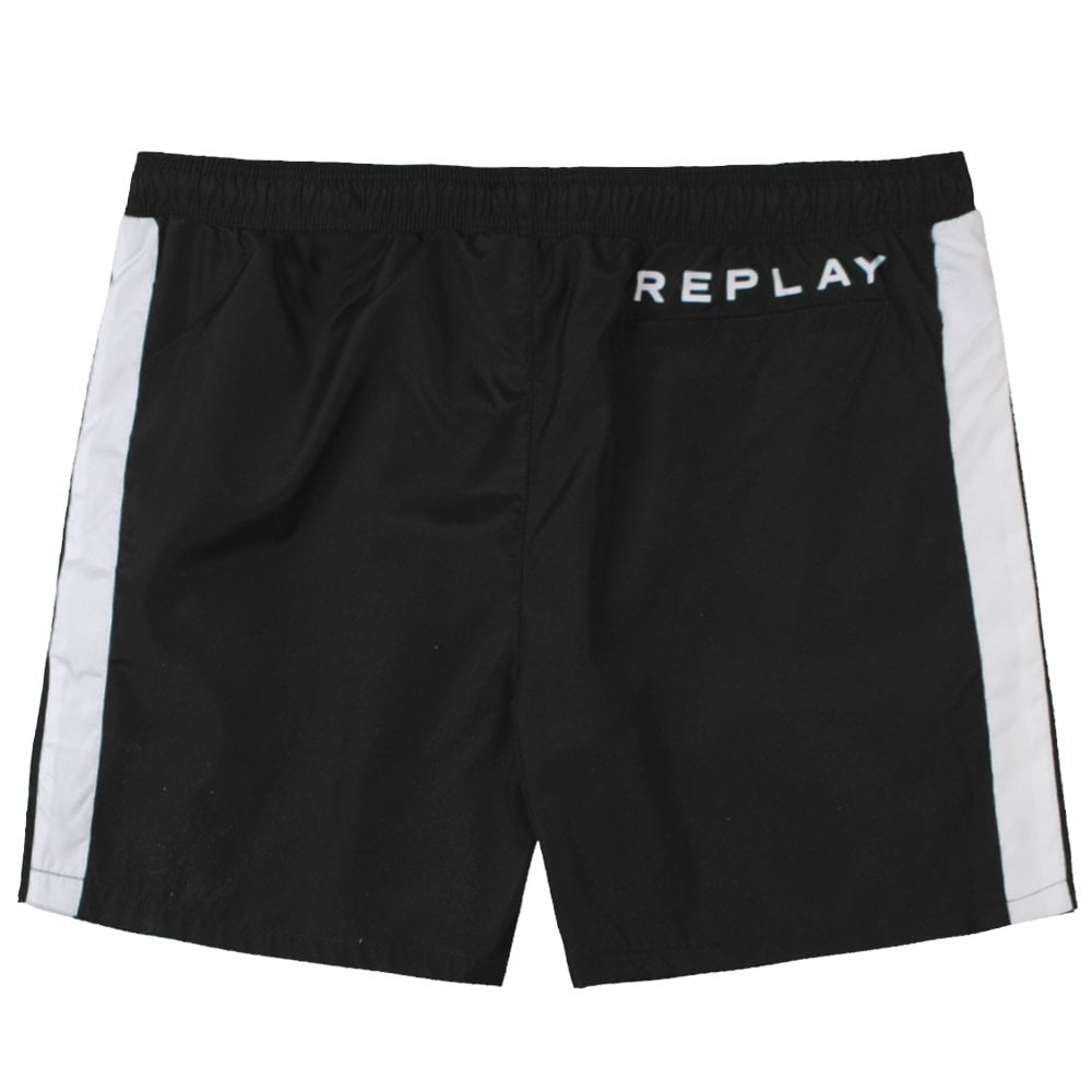 Replay Men&#39;s Taped Shorts Black