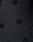 Neil Barrett Men's Double Breasted Wool Great Jacket Grey