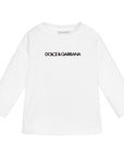 Dolce & Gabbana Baby Boys Logo Print Long-Sleeved T-Shirt White